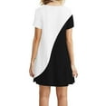 thumbnail image 4 of gakvbuo T-Shirt Dresses For Women Summer Dresses For Women 2024 Vacation Beach Dress Casual Simple T-Shirt Mini Dress Crewneck Short Sleeve Wedding Guest Dresses Club Dresses Sun Dresses Tunic Dress, 4 of 5
