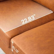 85 Leather Couch for Living Room, Modern Sofa Couches with Padded Backrest, Upholstered Sofa with Armrests and Comfy Cushions, Deep Seat Sofas for Living Room, Bedroom, Office