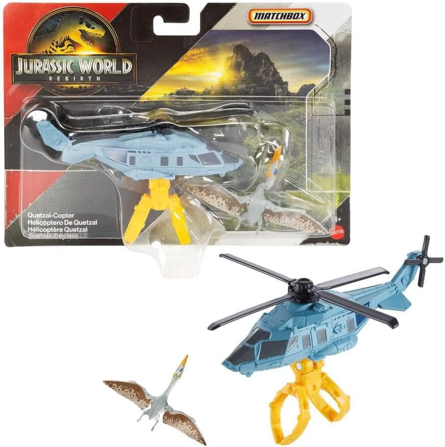 Matchbox Jurassic World Rebirth Dinosaur & Capture Vehicle Pack, Complete Set of 6, Ages 3+ JGL74-956A