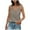 Khaki, variant on Womens Tank Top Sleeveless V Neck Women's Fitted Basic Tops Woman Summer Clothes Women's Top