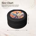 thumbnail image 2 of Yiaed Colorful Cloud Spotted Dog Print Travel Jewelry Case Bridesmaid Gift Boxes Jewelry Travel Organizer Small Round Jewelry Box Mini Storage-Black, 2 of 7
