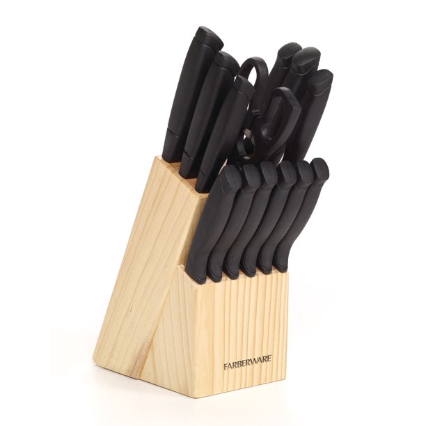 Farberware Knife Armor Dishwasher Safe 22piece Wave Edge knife Block