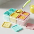 thumbnail image 6 of Silicone 6 Compartments Food Box, Freezer Snack Box With Lid, Ice Compartment Mould, Food Grade, Leakproof, Microwave Safe, Multi-functional for Baby Food Ice Cubes, 6 of 6
