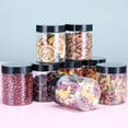 thumbnail image 7 of 6 Pack Plastic Jars with Lids, 8 oz Clear Storage Container, Leakproof Plastic Mason Jars, Empty Round Slime Container, Cosmetic Jars for Storing Dry Food, Peanut, Spice, Cookie, Candy, 7 of 7