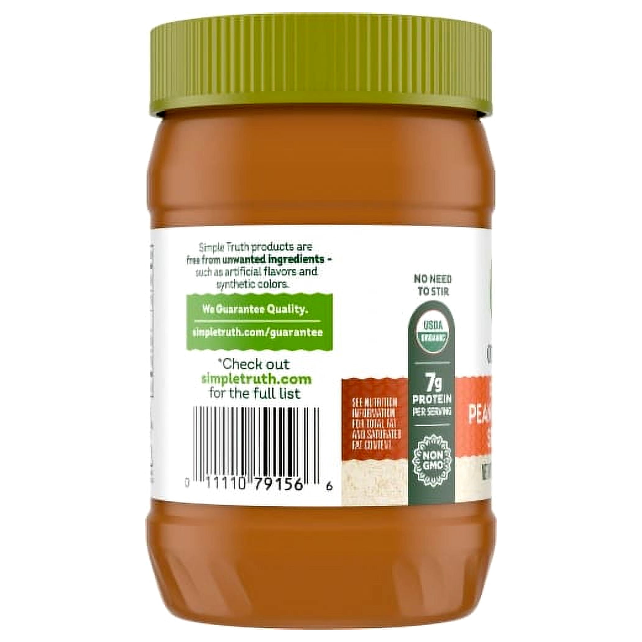 2X-Simple Truth Organic No Stir Creamy Peanut Butter - 16 oz