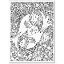 Trademark Fine Art "Fish" Canvas Art by KCDoodleArt