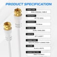 thumbnail image 6 of Cables Direct Online 3FT White RG6 Coax Cable & 45-Mile Indoor Digital HDTV Antenna Combo – Flat Dual-Color VHF/UHF TV Antenna with F-Type Coax Extension for Satellite, Cable TV, Free Local Channels, 6 of 7