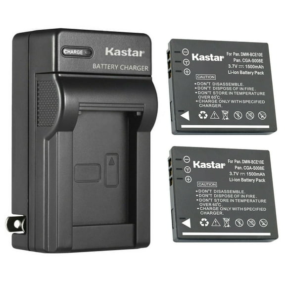 Kastar 2-Pack Battery and AC Wall Charger Replacement for Panasonic Lumix DMC-FS5 DMC-FS5EG-K DMC-FS5EG-R DMC-FS5EG-S DMC-FS5GK DMC-FS5K DMC-FS5R DMC-FS5S, Lumix DMC-FS20 DMC-FS20EG-K DMC-FS20EG-S
