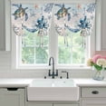 thumbnail image 4 of Blue Coastal Balloon Curtains for Windows, Bedroom Curtains 54 Inch Length, Sea Turtle Octopus Coral Beach Nautical Tie Up Curtains Panels Thermal Insulated Bathroom Curtains Window 42"x54", 4 of 8