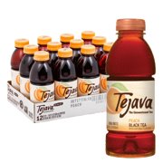Tejava Unsweetened Peach Iced Tea, 16.9 Ounce PET Bottles, Natural, Non-GMO-Verified, Rainforest Alliance-Certified (12 Pack) C80