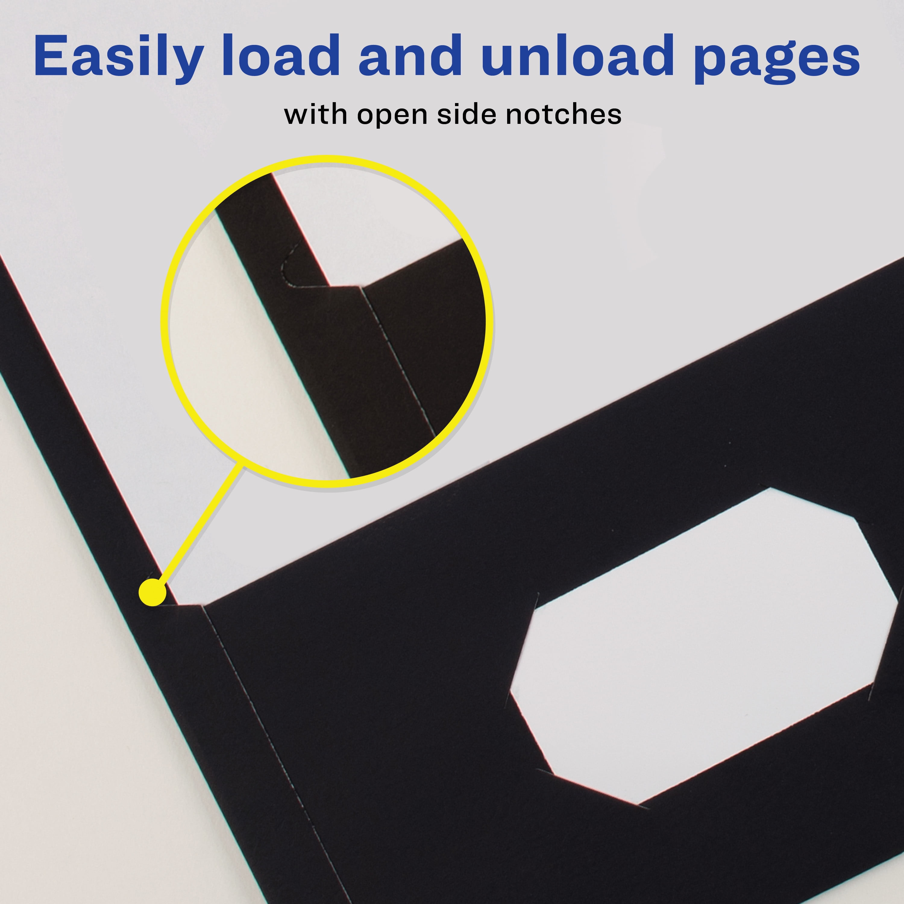 Avery Two Pocket Folders, Holds up to 40 Sheets, 25 Black Folders (47988) - 5 Pack