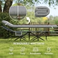 thumbnail image 3 of Portable Folding Camping Cot with 3.5" Removable Mattress, Ergonomic Angled Headrest & Side Pocket, Metal X-Frame Outdoor Bed for Camping & Travel, Light Grey, 330 lbs Capacity, 3 of 7