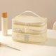 thumbnail image 1 of Bolsa de aseo de malla Organizador de viaje Multicapa para cosméticos y varios objetos con gran capacidad y cierre de cremallera, 1 of 6