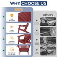thumbnail image 2 of Pipopa Folding Adirondack Chair Set of 2 with Cup Holder,HDPE All Weather Outdoor Fire Pit Chair for Patio,Poolside,Garden,Red, 2 of 8