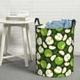thumbnail image 6 of Honeii Green Fruit Print Laundry Hamper Basket,Baby Nursery Woven Storage Basket for Toys Bin,Pillows,Blankets,Clothes-Small, 6 of 6