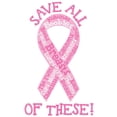 thumbnail image 2 of CafePress - Breast Cancer Awareness Save All Of T Mug - 11 oz Ceramic Mug - Novelty Coffee Tea Cup, 2 of 4