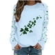 thumbnail image 3 of TaTaai St Patricks Day Sweatshirt Women Shamrock Long Sleeve Shirt Irish Festival Holiday Crewneck Causal Top Gift, 3 of 5