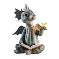 thumbnail image 2 of Sculpture de Dragon de Cour en Résine, Statue de Jardin Dragon Décorative Extérieure, Statue de Dragon de Jardin en Forme de Fenêtre, Décoration Murale Intérieure Extérieure, 2 of 3