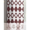 thumbnail image 6 of Mid Century Bohemia Sheer Curtains 2 Panels Set Abstract Boho Pattern Red Brown Geometric Sheer Window Curtains Light Filtering Rod Pocket Voile Drapes for Bedroom Living Room 52"x54", 6 of 8