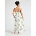 thumbnail image 3 of Time and Tru Women's Plus Smocked Waist Maxi Dress, Sizes 1X-4X, 3 of 4