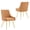 Light Brown, variant on Hosnnlie Set of 2 Light Brown Dining Chairs, Diamond Tufted, Gold Legs, PU Leather, for Kitchen Dining Table