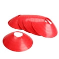 thumbnail image 3 of EeaseCA 10 Pcs Panneau d'Entraînement de Football Plaque Plat Cône Marqueur d'Obstacles Plateau Disque d'Entraînement de Football Équipement Ordinaire Bouche Ronde (Rouge), 3 of 7