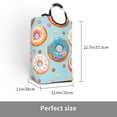 thumbnail image 3 of KLL Colorful Donut Laundry Hamper,Large Canvas Fabric Lightweight Storage Basket Toy Organizer Dirty Clothes Collapsible Waterproof, 3 of 6