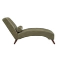 thumbnail image 5 of CQSXDA Chaise Lounge Chair with Bolster Pillow in Tech Fabric - Mid-Century Modern Curved Lounger for Living Room and Bedroom Use, Olive Green, 5 of 6