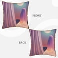 thumbnail image 3 of Fotbe Dreamy Moonlit Window Pattern Velvet Decorative Throw Pillow Covers with Elegant Piping, Soft Plush Cushion Cover for Sofa, Bed, Car, Office-20"x20", 3 of 8