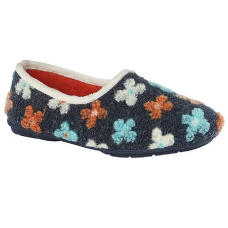 

Sleepers Womens Gracie Floral Memory Foam Slippers