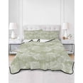 thumbnail image 3 of Sage Green Leaves Twin Size Down Alternative Comforter, Lightweight Comforter Quilt Bedding Set with Pillow Shams Vintage Abstract Art Botanical All Seasons Bed Comforter Duvet Insert 68"x86", 3 of 7