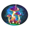 thumbnail image 3 of Kll 30" Christmas Tree Skirt Magic Mushrooms ,Fireflies Xmas Tree Skirts Mat For New Year Xmas Holiday Party Indoor Outdoor Home Decoration, 3 of 9