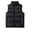 Black, variant on AOOCHASLIY Thanksgiving Day Men Vest Men's Sports Patchwork Warm Down Zipper with Pocket Stand Collar Top Sleeveless Padded Jacket Vest