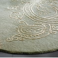 thumbnail image 3 of SAFAVIEH Bella Laurel Floral Paisley Wool Area Rug, Silver/Beige, 5' x 5' Round, 3 of 6