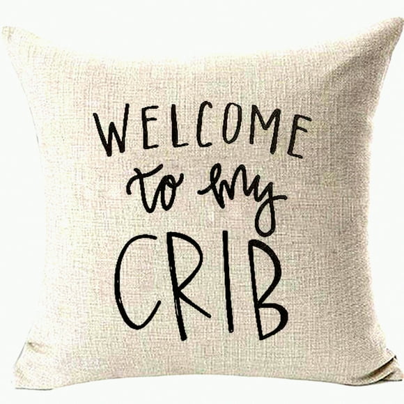 Double-Sided Welcome Pillowcase Set - Hidden Zipper 18x18 Cushion Covers - Removable Pillow Covers - Colorful Home Decor Accents