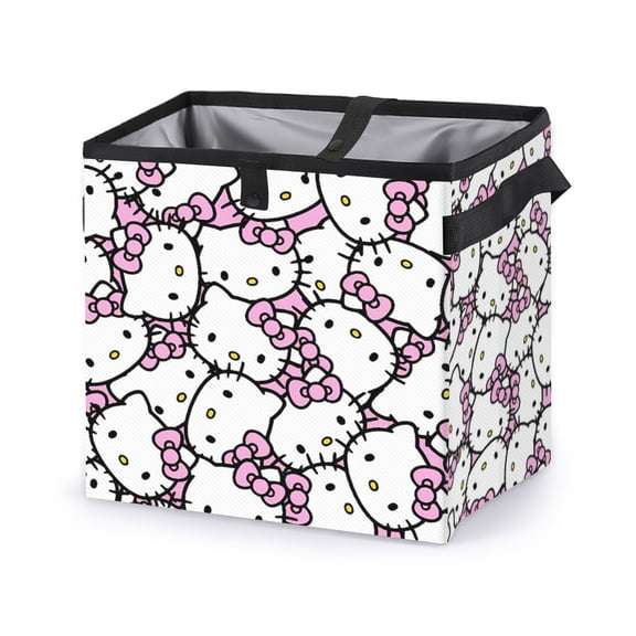 Hello kitty Car trash can, leak-proof back seat, cute trash bag hanging, suitable for SUV truck van, car trash can front seat