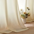 thumbnail image 3 of AIR-Beige Privacy Sheer Curtains That Let Light in 90 Inches Long Non-See-Through Semi Sheer Curtains Light Filtering Window Curtains Christmas Drapes for Living Room Bedroom 2 Panels Set, 3 of 4