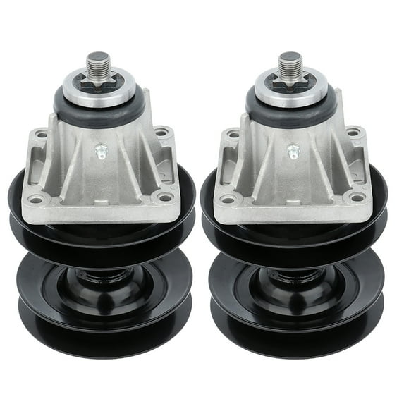CCIYU 2 Pack Mower Spindle Assembly with Fits for MTD 618-0595 918-0595 918-0593 with Double Pulley