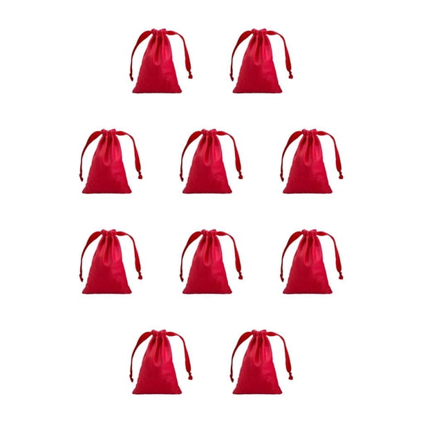 Bolsas de regalo Injueey para regalos de boda de fiesta de Navidad 10Conjunto rojo