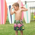 thumbnail image 4 of FORMRS Boys Swim Trunks Quick Dry Mesh Liner Boardshorts Sizes XS-XL, Pink Flamingo Pattern, 4 of 7
