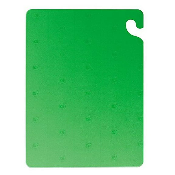 SanJamar Cut-N-Carry Cutting Board, CB152012GN, Green, 20" x 15" x 1/2" | 1 Each