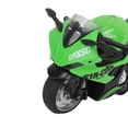 thumbnail image 4 of Nieyigj Kids Pull Back Motorcycle Toy with Sound and Light Effects High Simulation Alloy Motorcycle Display Model for Boys Girls Birthday Gift Green 5.7 Inches / 14.5 cm, 4 of 6
