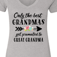 thumbnail image 4 of Inktastic Only the Best Grandmas Get Promoted to Great Grandma Women's V-Neck T-Shirt, 4 of 5