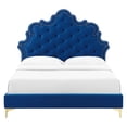 thumbnail image 5 of Modway Sasha Button-Tufted Performance Velvet King Bed in Navy, 5 of 10