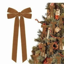 Large Velvet Christmas Tree Bows, Decorative Holiday Bows with Long Tails for Indoor Outdoor Xmas Decorations, Wreaths, Gifts, and Parties