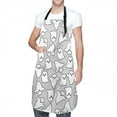 thumbnail image 3 of Cute Ghost Aprons for Women Pumpkin Cooking Apron with Pockets Kitchen Apron Adjustable Neck for Men Home Holiday Decorations Gift, 3 of 7