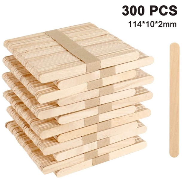 300 Pieces Of Ice Cream Sticks Made Of Wood Wooden Spatulas Handicrafts Wooden Spatulas Diy Craft Wood Crafts Walmart Com Walmart Com