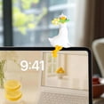 thumbnail image 4 of Sitting Goose Resin Figurine Cute Desk Statue For Computer Car Shelf Home Office Decor, 4 of 9