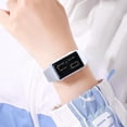 thumbnail image 4 of Square Men's and Women's Leisure Sports Digital Watch Multifunctional Sports Watch Digital Dial Waterproof LED Watch Fashion Minimalist Design, 4 of 7