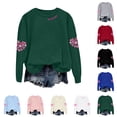 thumbnail image 5 of Godom Sweatshirt for Women Pink Ribbon Sweatshirts Long Sleeve Hoodies Pullover Tops, 5 of 7